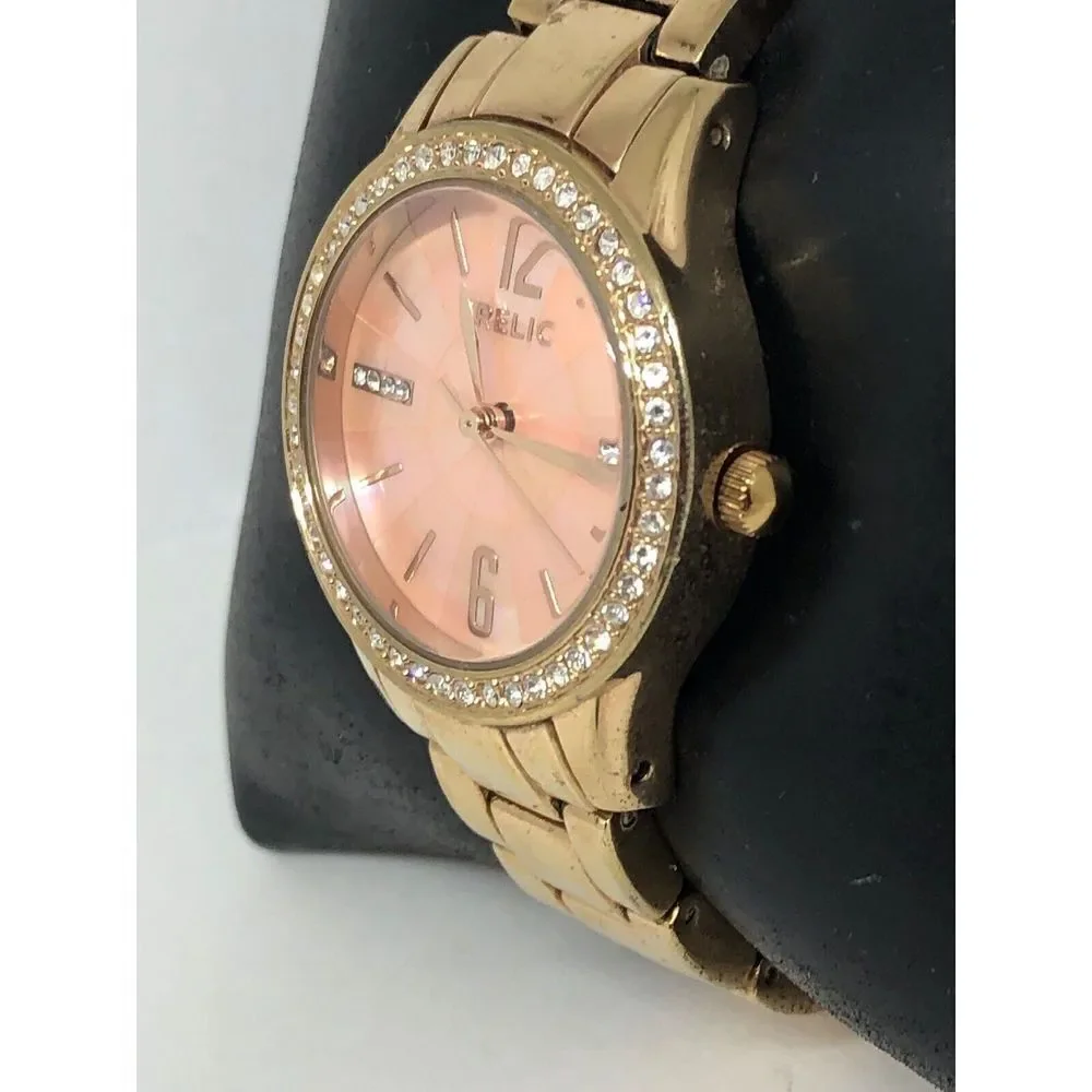 Relic ZR12174 Women's Stainless Steel Analog Rose Gold Dial Quartz Watch HO203